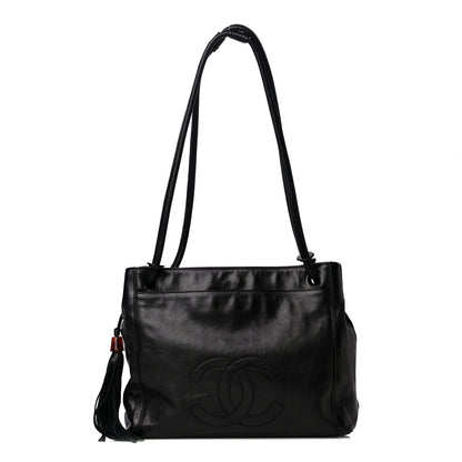 Chanel Lambskin CC Tassel Shoulder Bag Black 1 of 17