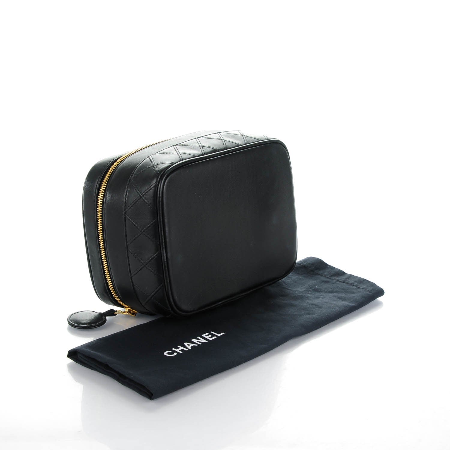 Chanel Calfskin Vanity Cosmetic Case Black 4 of 8
