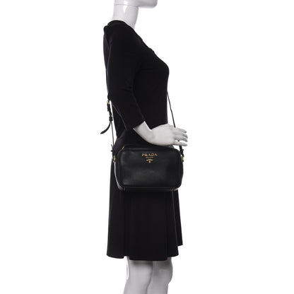 Prada Vitello Daino Camera Crossbody Black 2 of 10