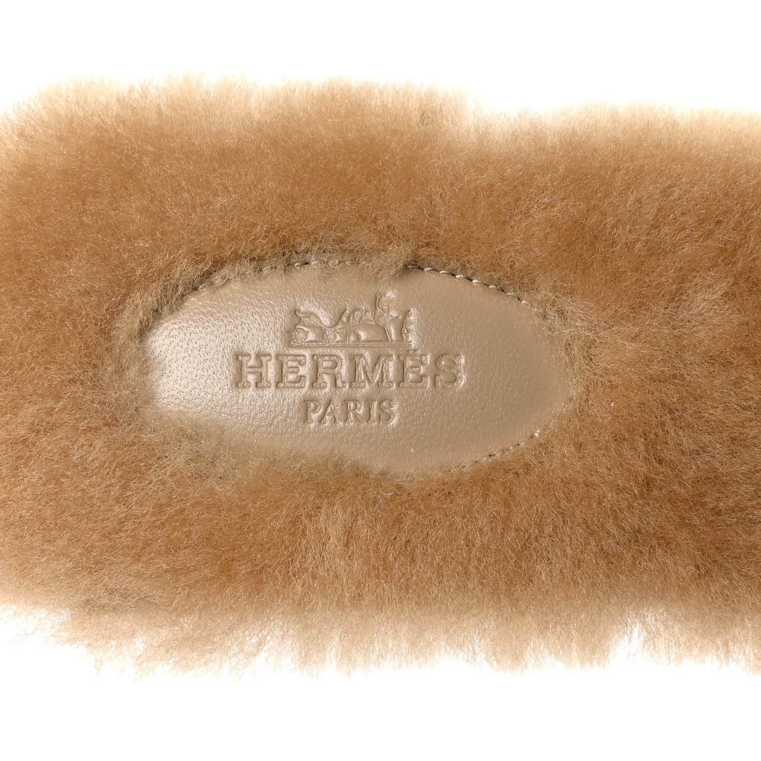 Hermes Woolskin Oran Sandals 41.5 Beige Argile 6 of 8
