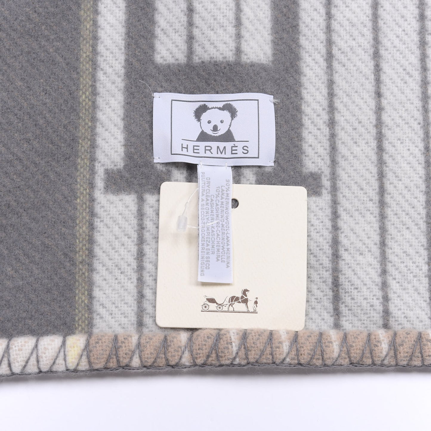 Wool Cashmere Avalon Passe-Passe Blanket Naturel