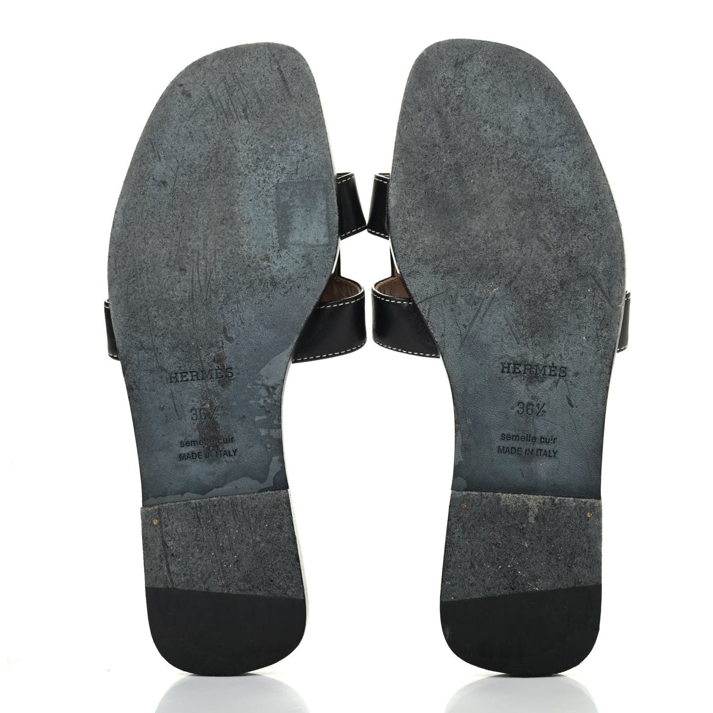 Box Calfskin Oran Sandals 36.5 Black