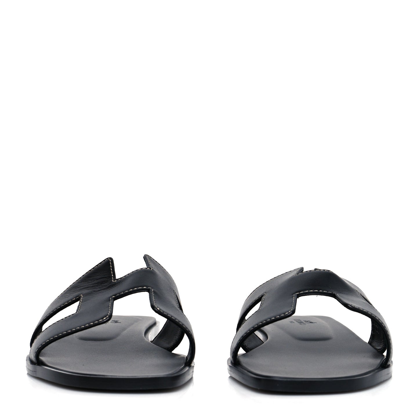 Box Calfskin Oran Sandals 40 Black