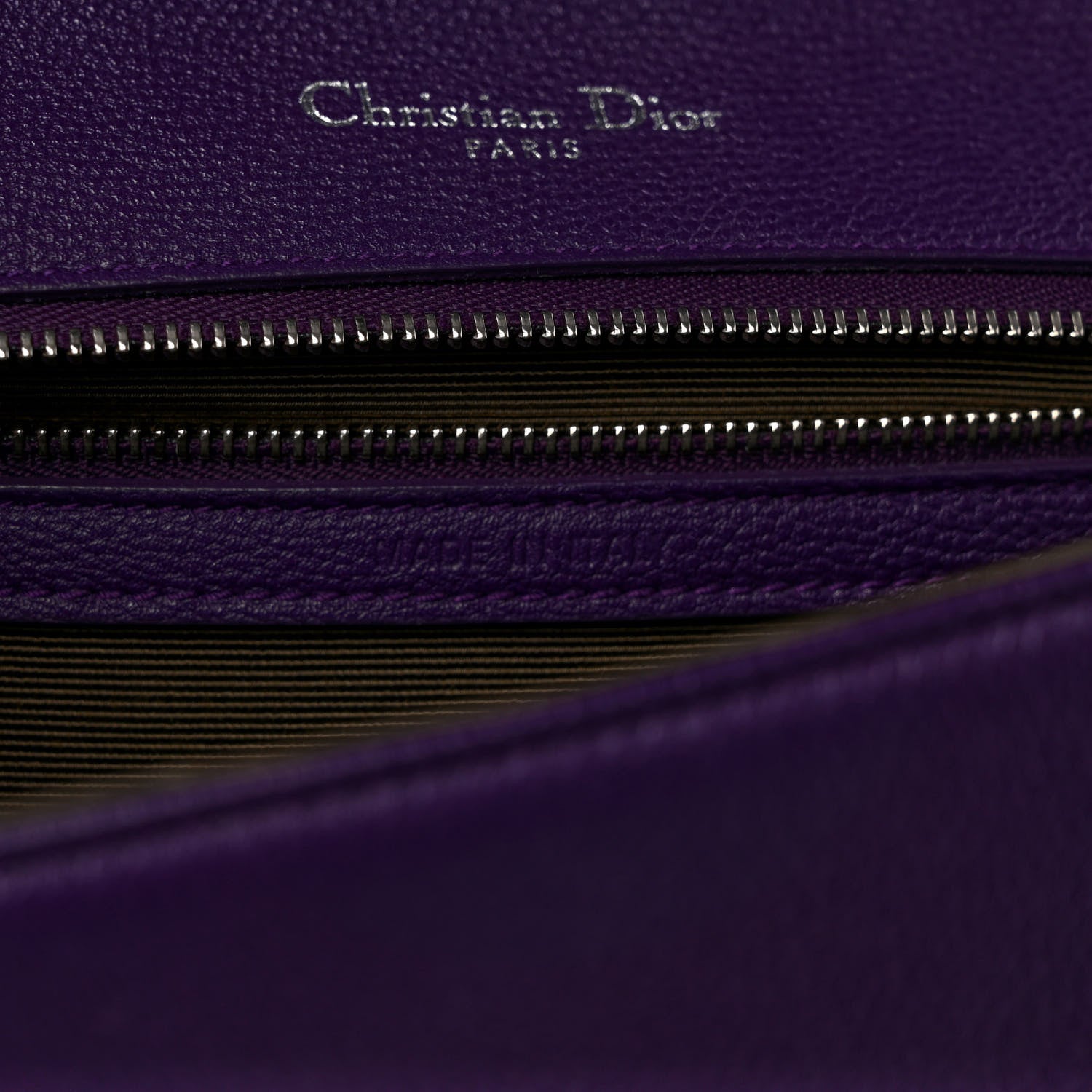 Christian Dior Grained Calfskin Medium Diorama Flap Bag Purple 7 of 10