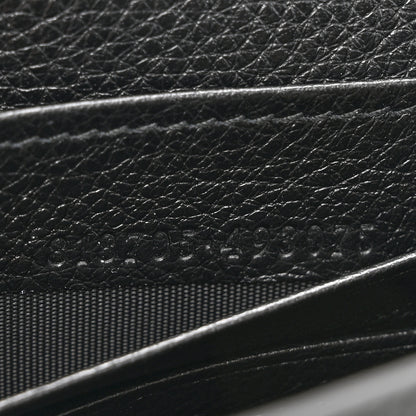 Gucci GG Grainy Calfskin Emblem Wallet On Chain Black 7 of 11
