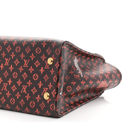 Louis Vuitton Calfskin Catogram City Steamer Cabas XXL Orange Marron 9 of 9
