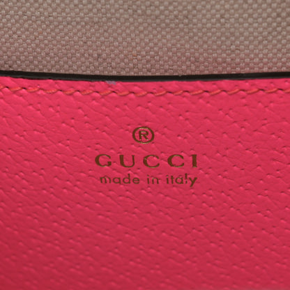 Gucci GG Supreme Monogram Textured Dollar Calfskin Web Ophidia Small Crossbody Bag Beige Ebony Fuchsia 6 of 10