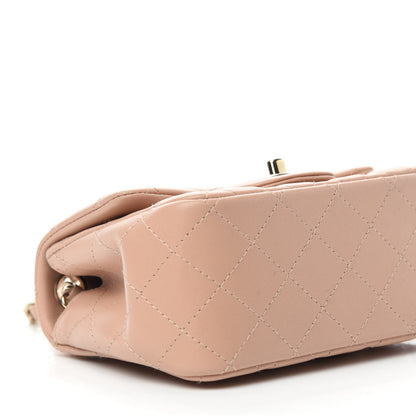 Chanel Lambskin Quilted Mini Square Flap Beige 6 of 11