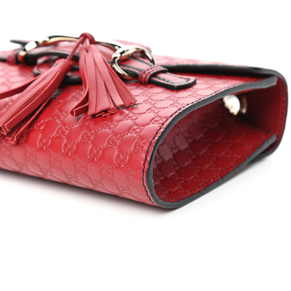 Gucci Soft Microguccissima Mini Emily Chain Shoulder Bag Rosso 9 of 9