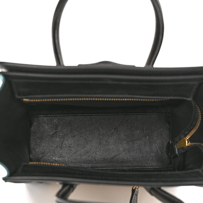 Celine Drummed Calfskin Nano Tri-Color Luggage Antarctic 5 of 15