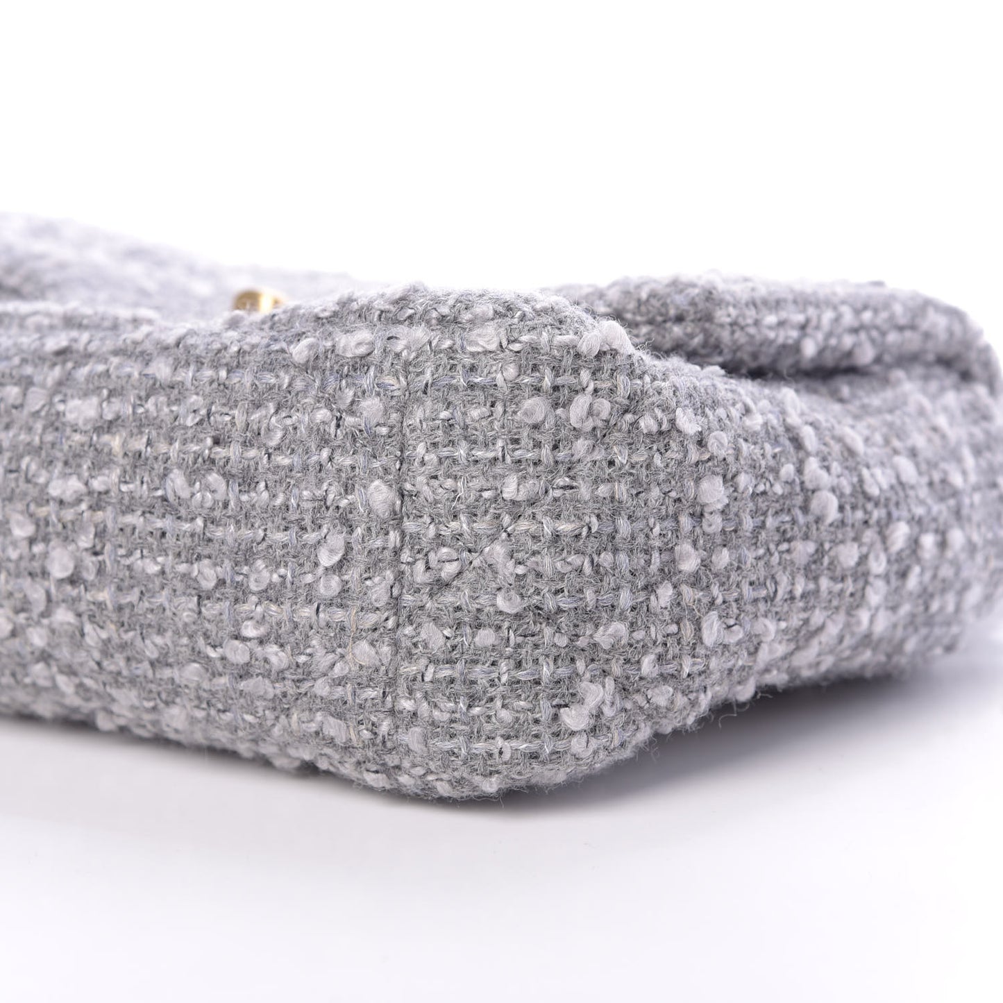Tweed Quilted Medium Chanel 19 Flap Grey