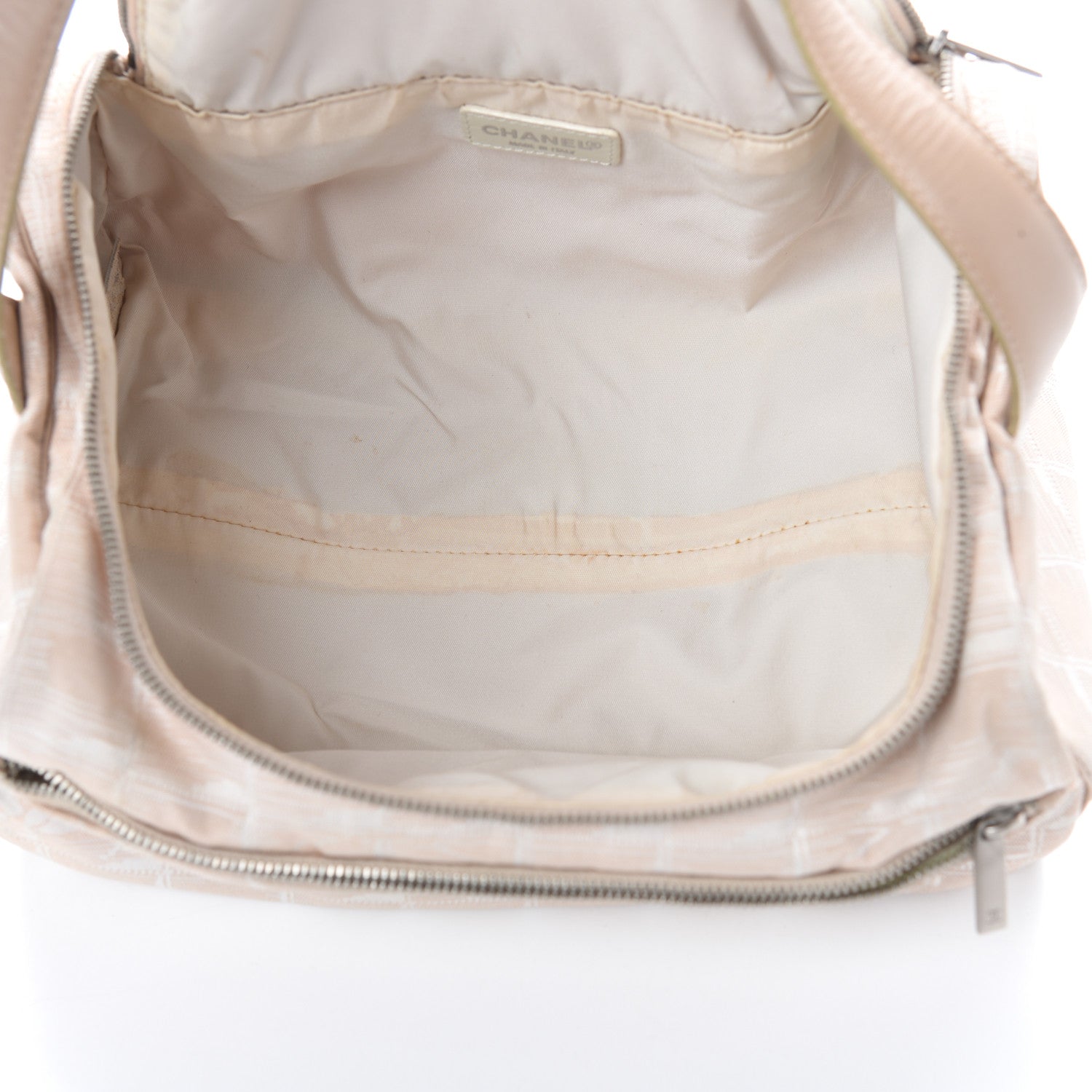 Chanel Nylon Travel Cosmetic Case Beige 6 of 11