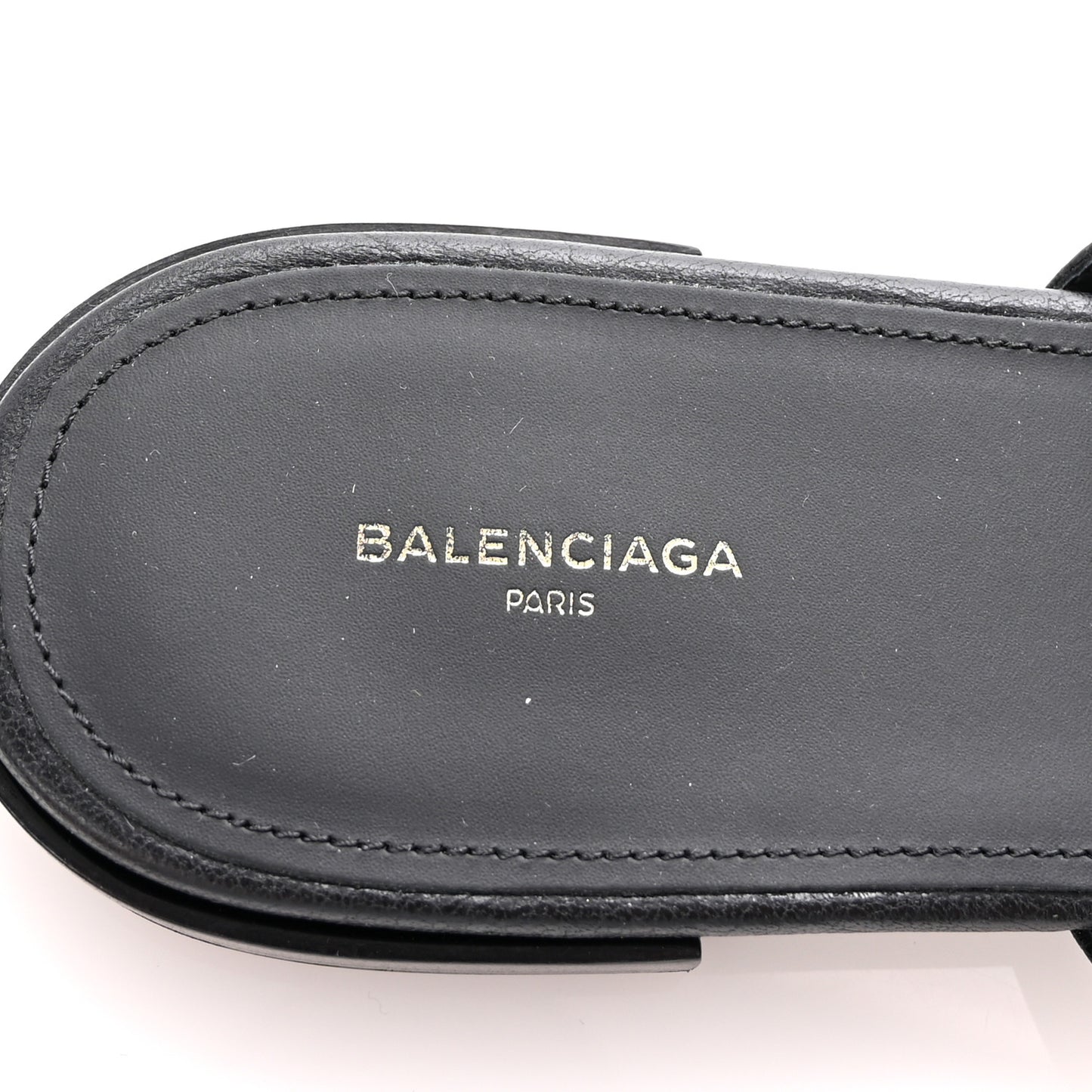 Agneau Lambskin Giant Gold Stud Sandals 41 Black