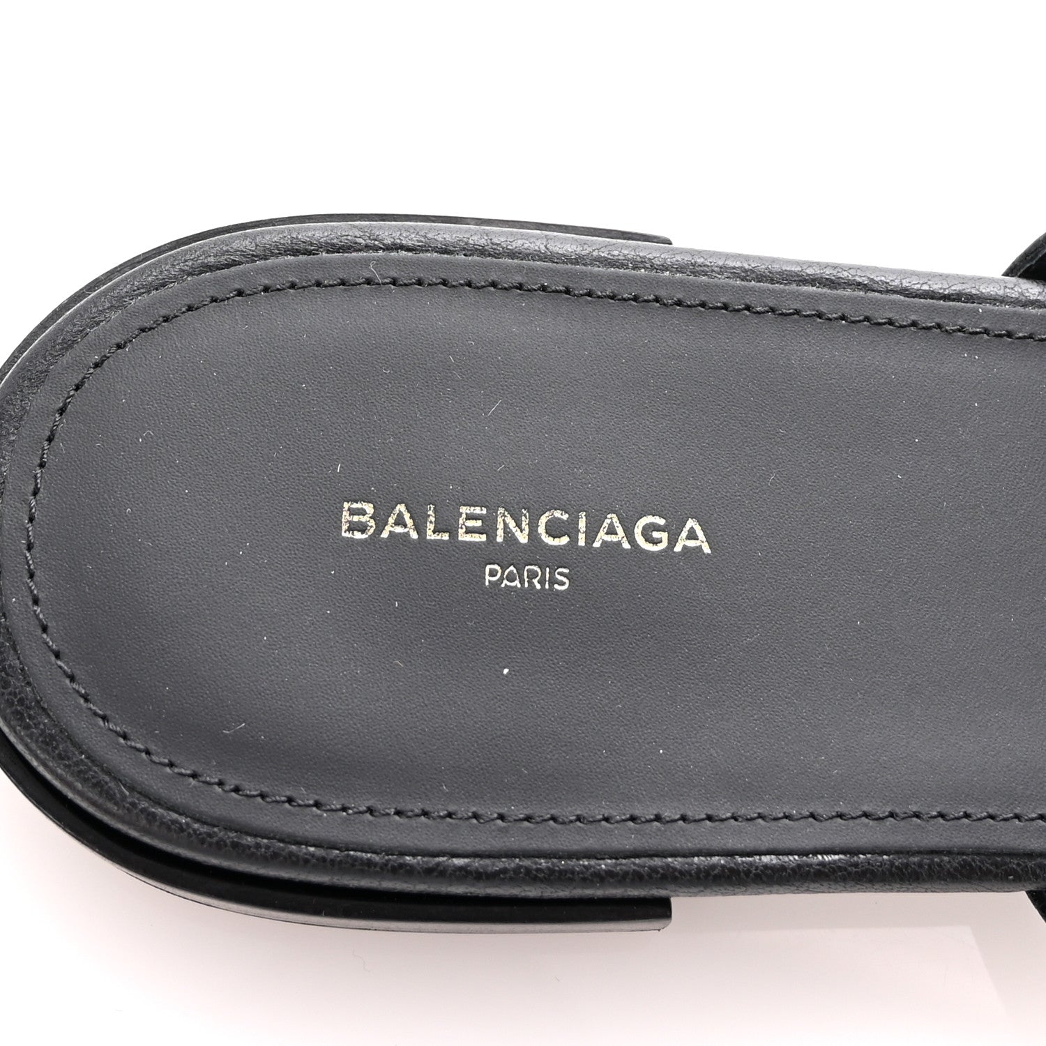 Balenciaga Agneau Lambskin Giant Gold Stud Sandals 41 Black 8 of 10