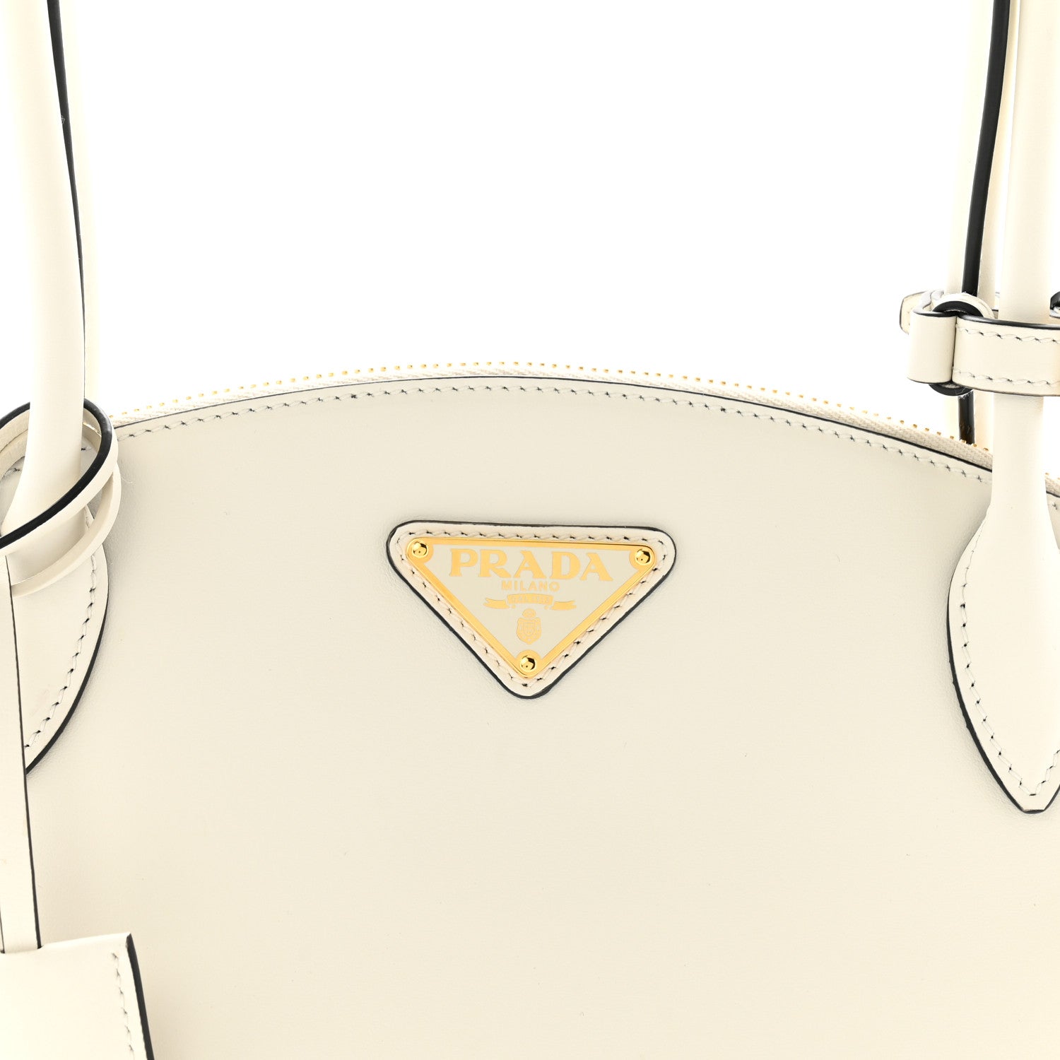Prada City Calfskin Small Triangle Shoulder Bag White 7 of 10