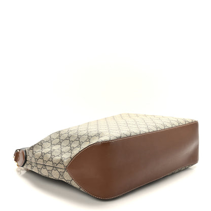 Gucci GG Supreme Monogram Large Linea A Hobo Light Brown 4 of 9