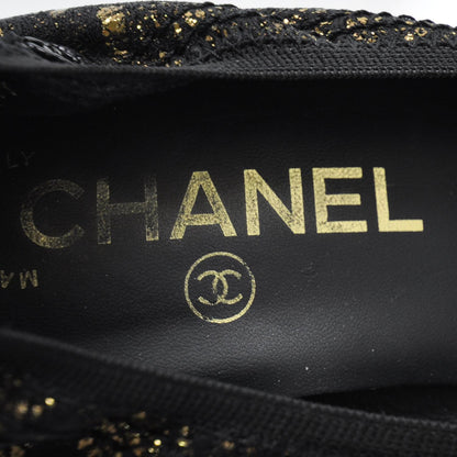 Chanel Snakeskin Embossed Cap Toe Lace Overlay Elastic Heels 38.5 8 of 9