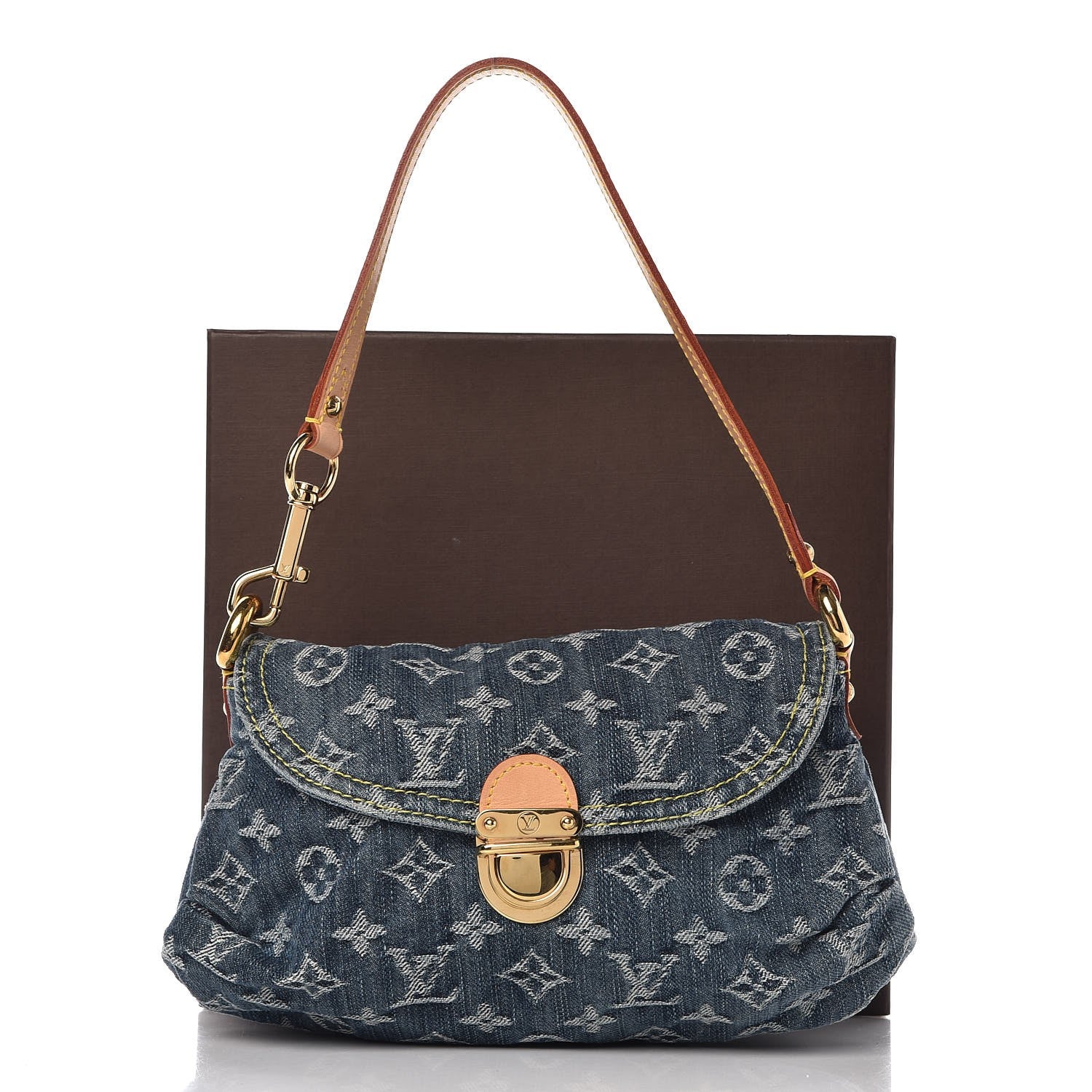Louis Vuitton Monogram Denim Mini Pleaty Blue 9 of 9