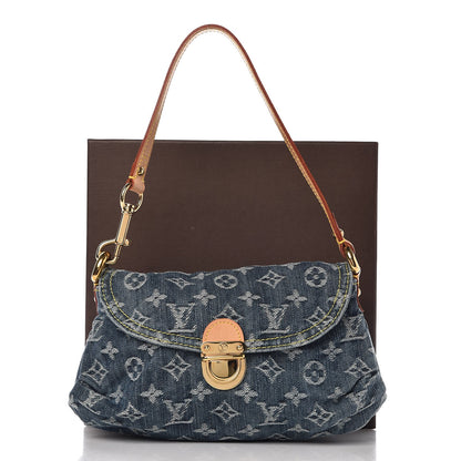 Louis Vuitton Monogram Denim Mini Pleaty Blue 9 of 9