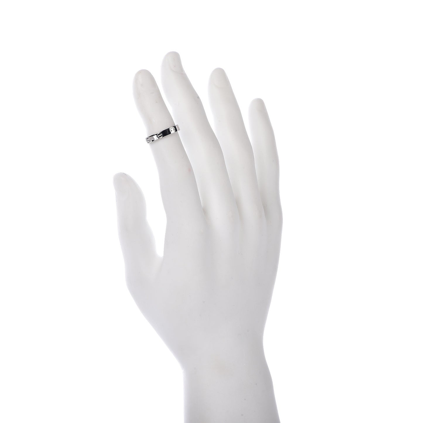 18K White Gold 3.5mm LOVE Wedding Band Ring 56 7.75