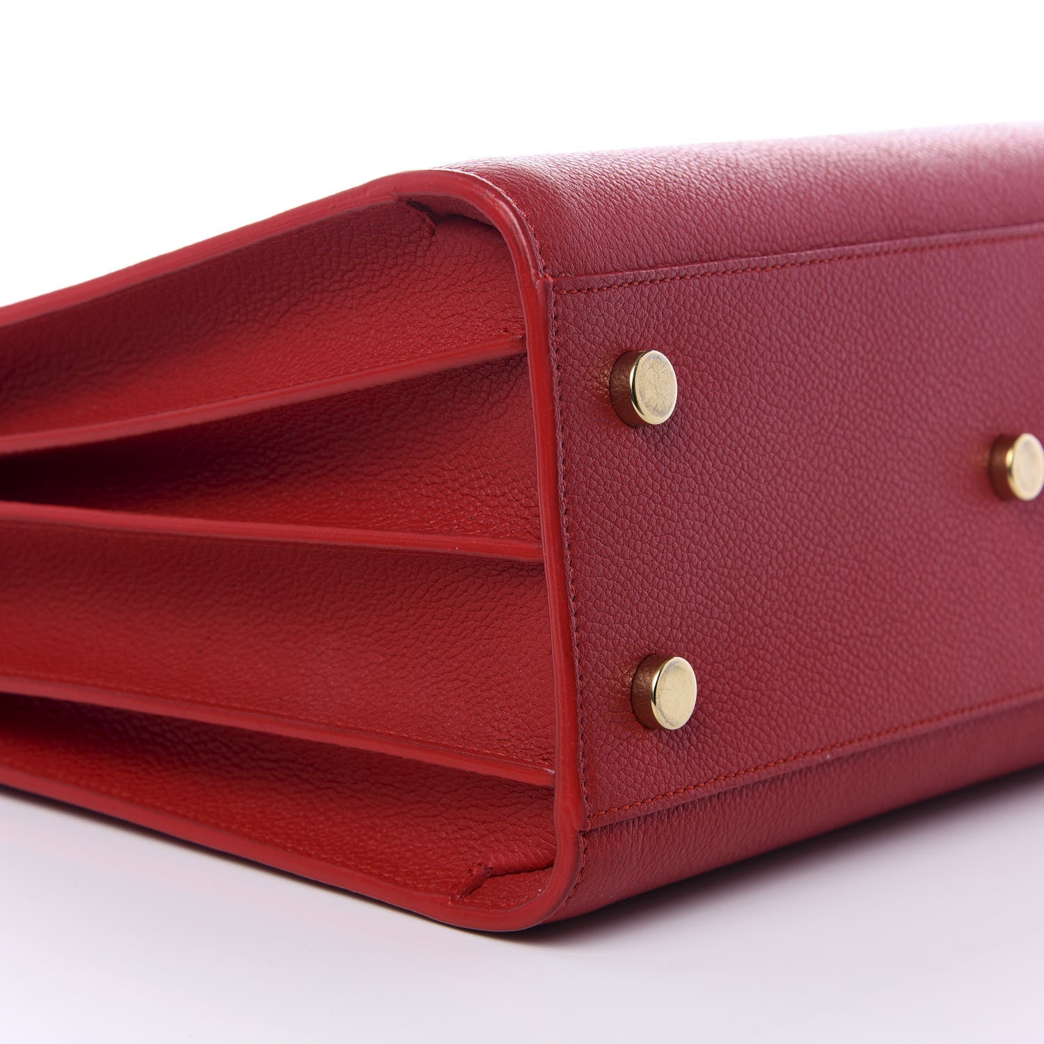 Saint Laurent Grained Calfskin Baby Sac De Jour Lipstick Red 6 of 8