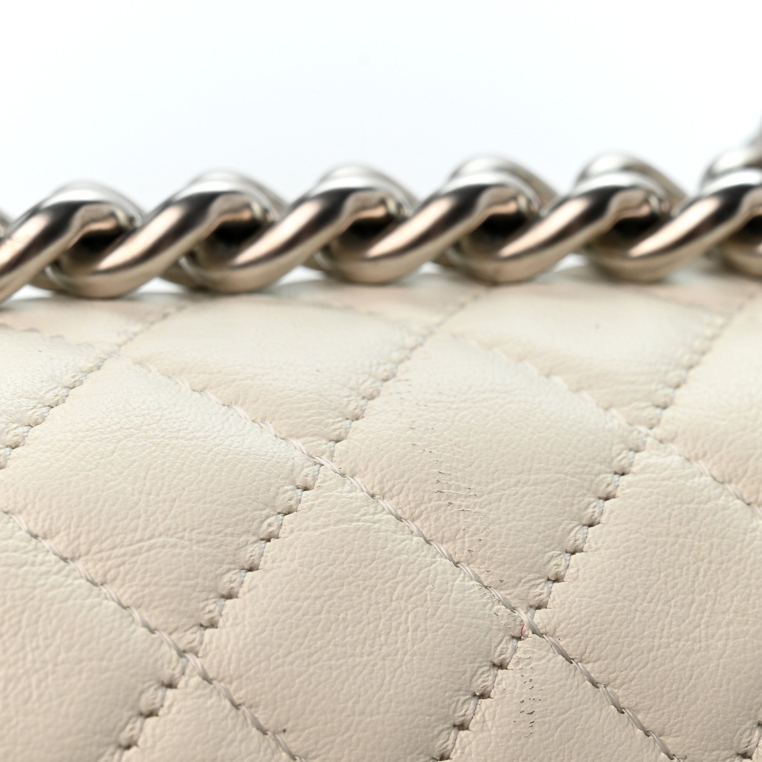 Chanel Lambskin Quilted Medium Boy Flap White 11 of 11