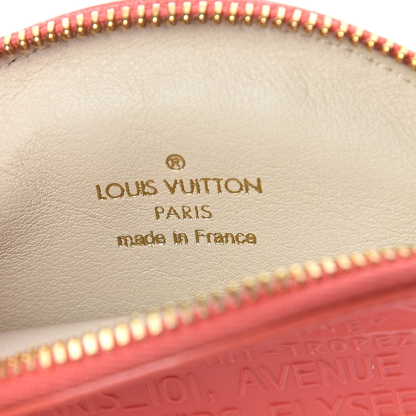 Vernis Trunks and Bags Porte-Monnaie Round Coin Purse Coral