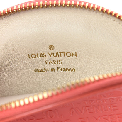 Louis Vuitton Vernis Trunks and Bags Porte-Monnaie Round Coin Purse Coral 6 of 6