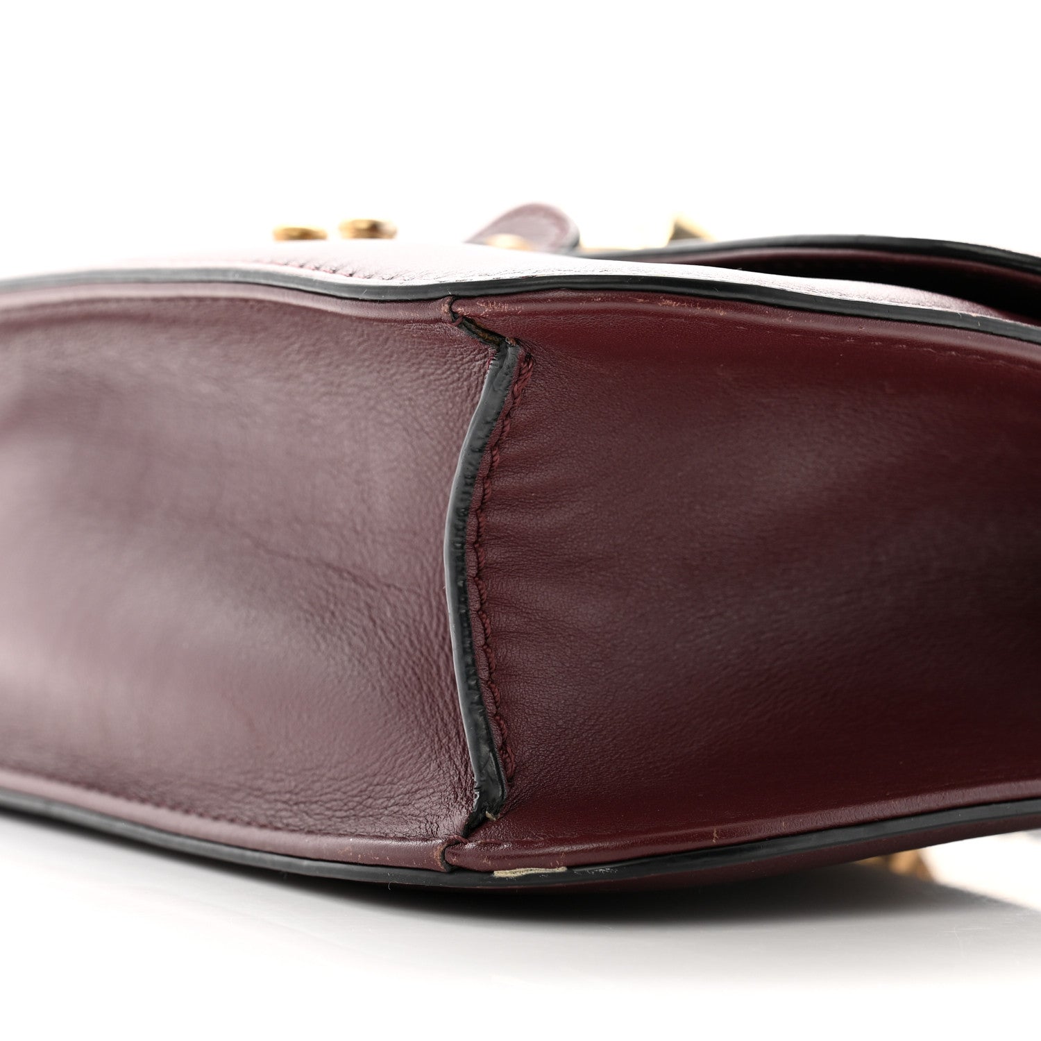 Valentino Garavani Vitello Medium Glam Lock Rockstud Flap Rubin 9 of 11