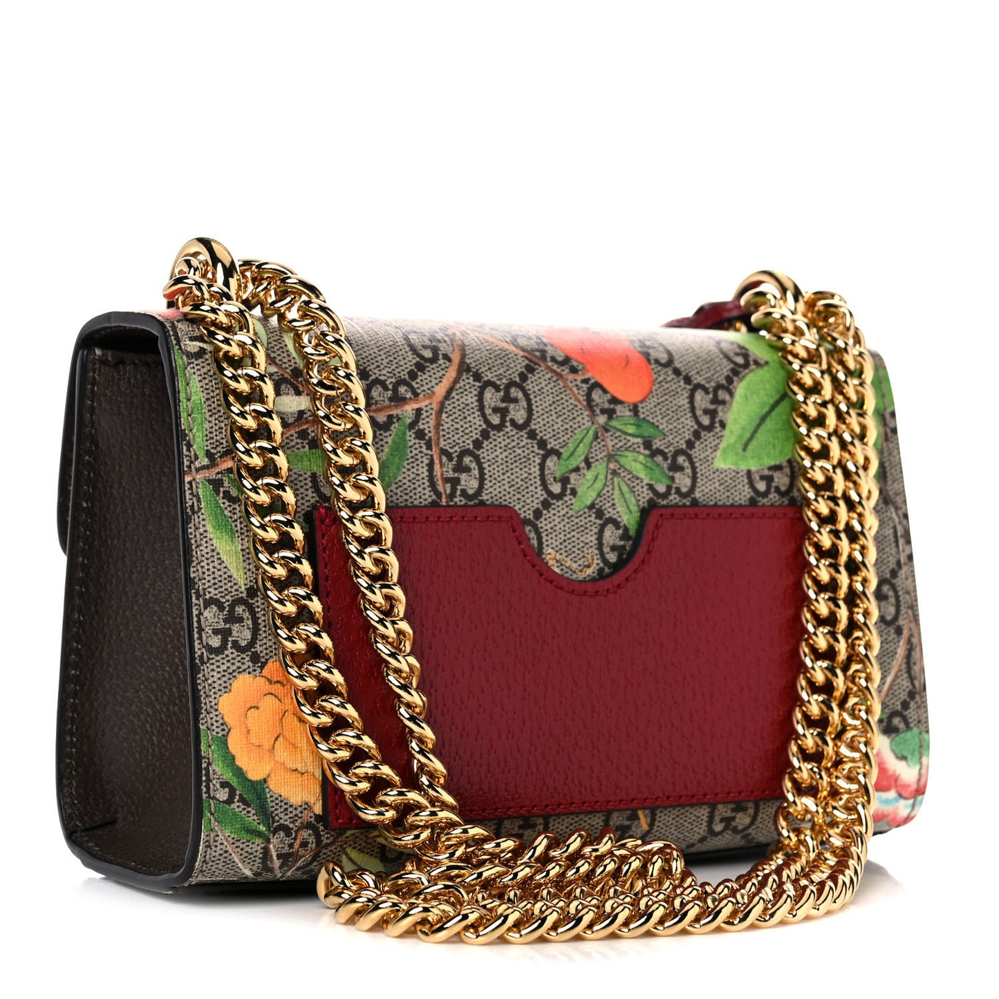 GG Supreme Monogram Tian Small Padlock Shoulder Bag Beige Multicolor New Acero