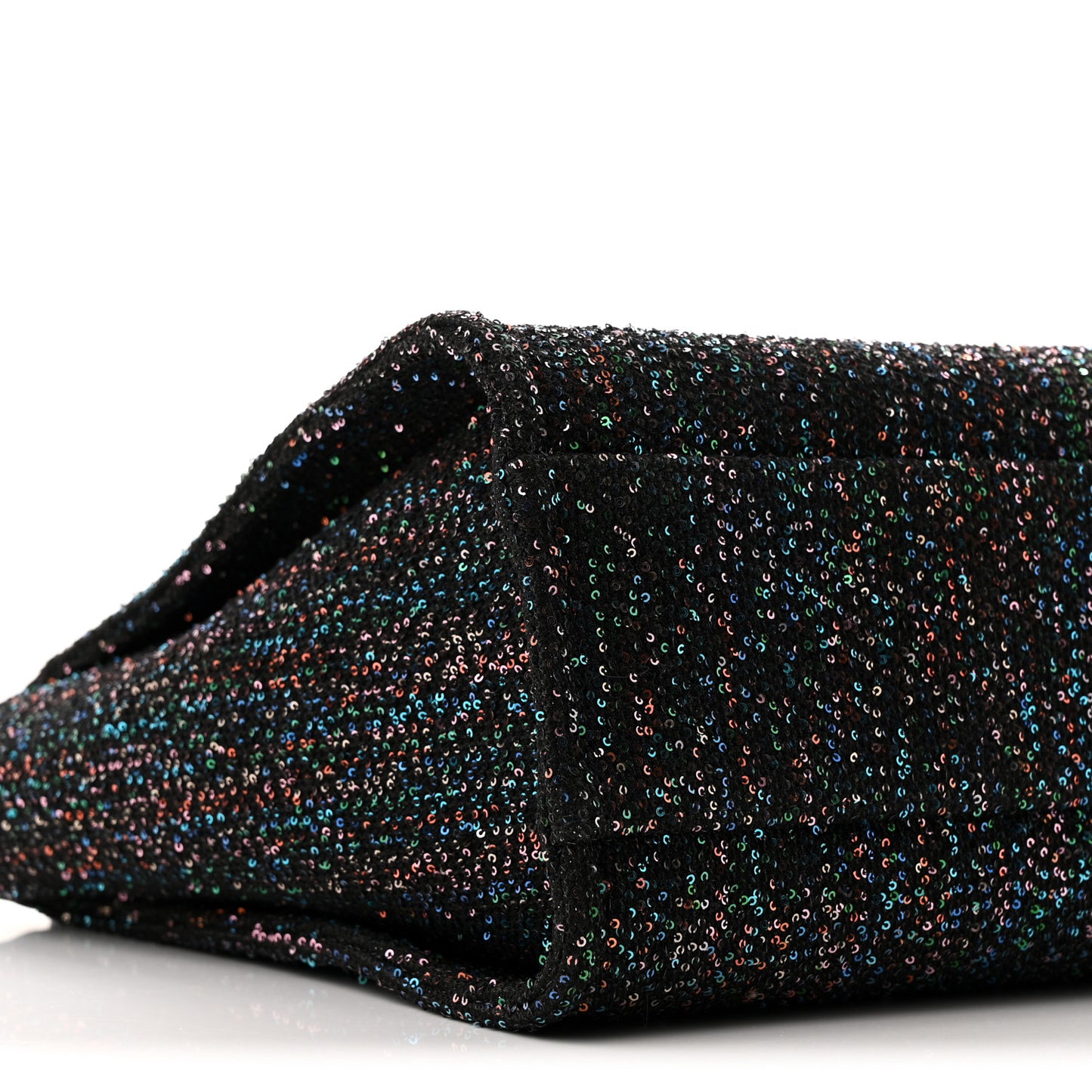 Calfskin Sequin Small Deauville Tote Black