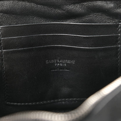 Saint Laurent Grain De Poudre Matelasse Monogram Mini Lou Camera Bag Black 6 of 11