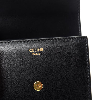 Celine Shiny Smooth Lambskin Small Triomphe Wallet Black 6 of 9