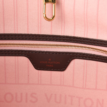 Louis Vuitton Damier Ebene Neo Neverfull MM Rose Ballerine 6 of 10