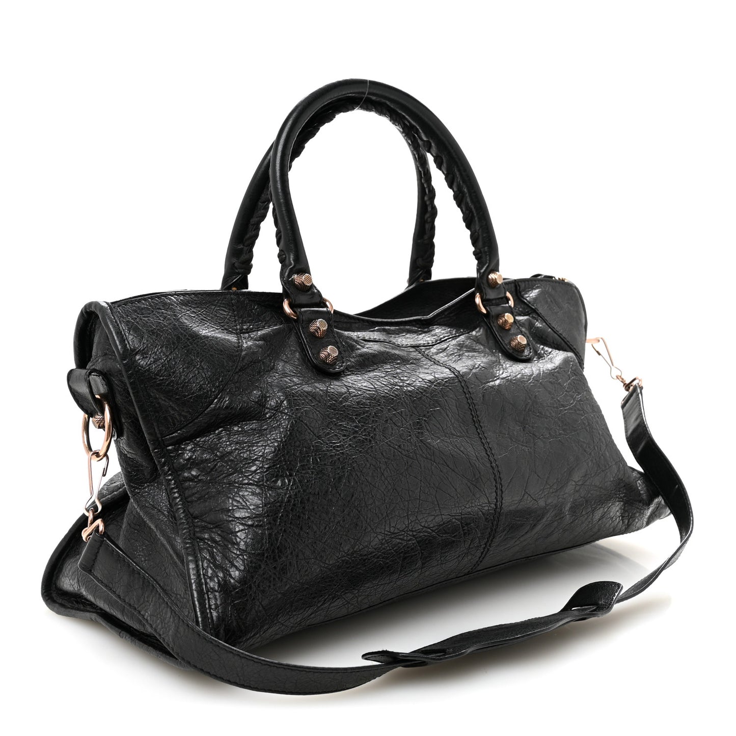 Agneau Giant 21 Rose Gold  Hardware Part Time Black