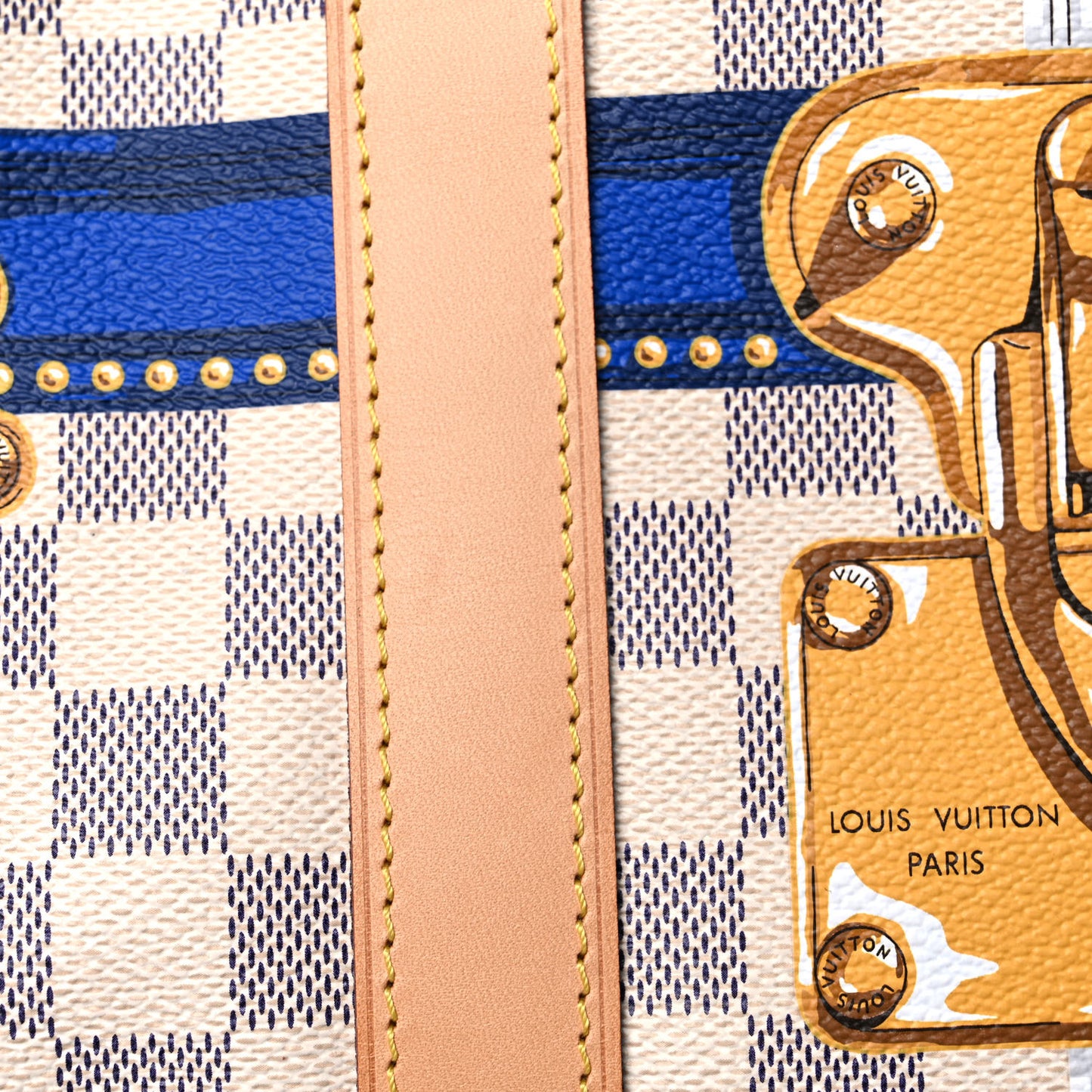 Damier Azur Summer Trunks Mykonos Keepall Bandouliere 50