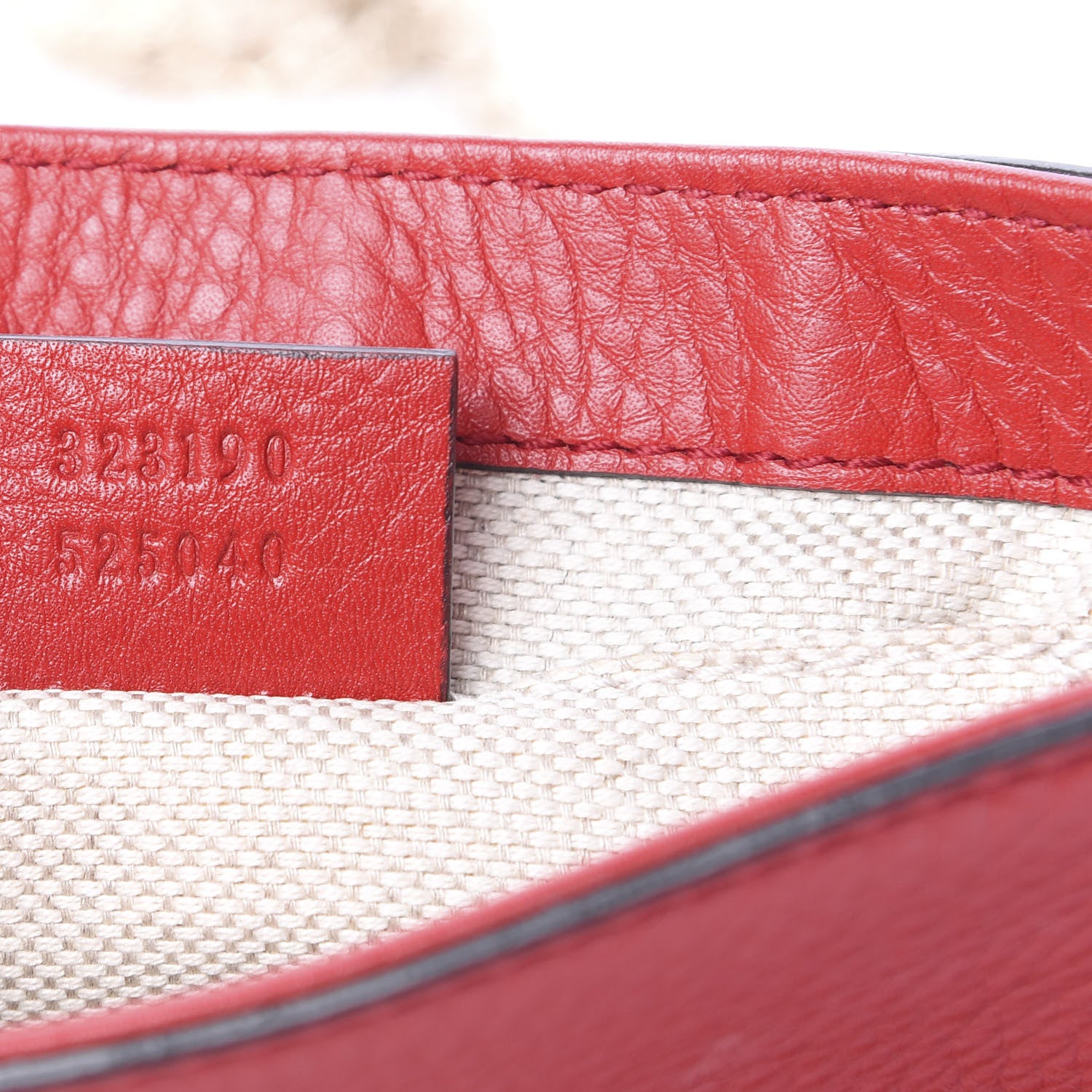 Gucci Pebbled Calfskin Small Soho Flap Crossbody Red 6 of 11