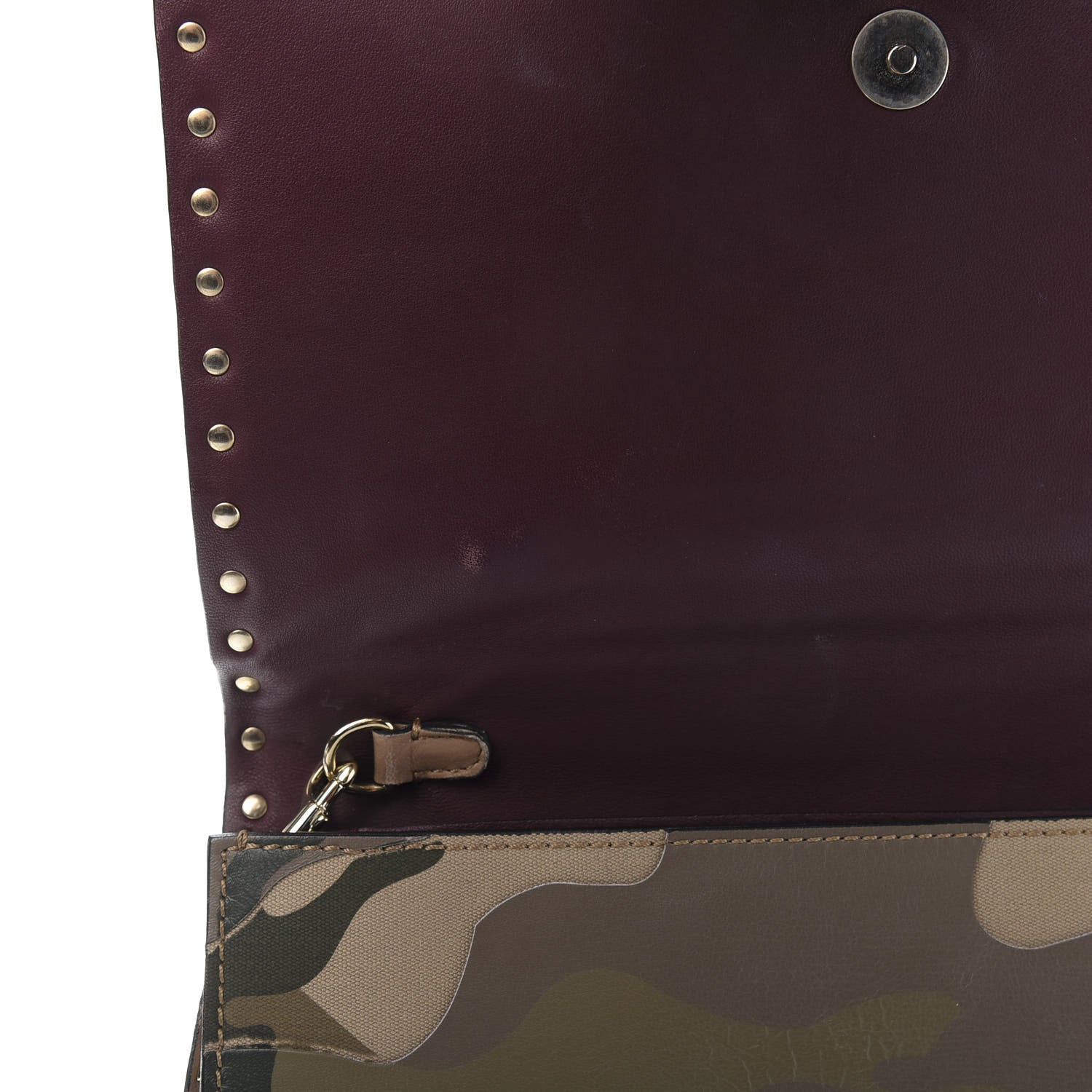 Valentino Garavani Nappa Canvas Camouflage Rockstud Wristlet Clutch Multicolor 7 of 14