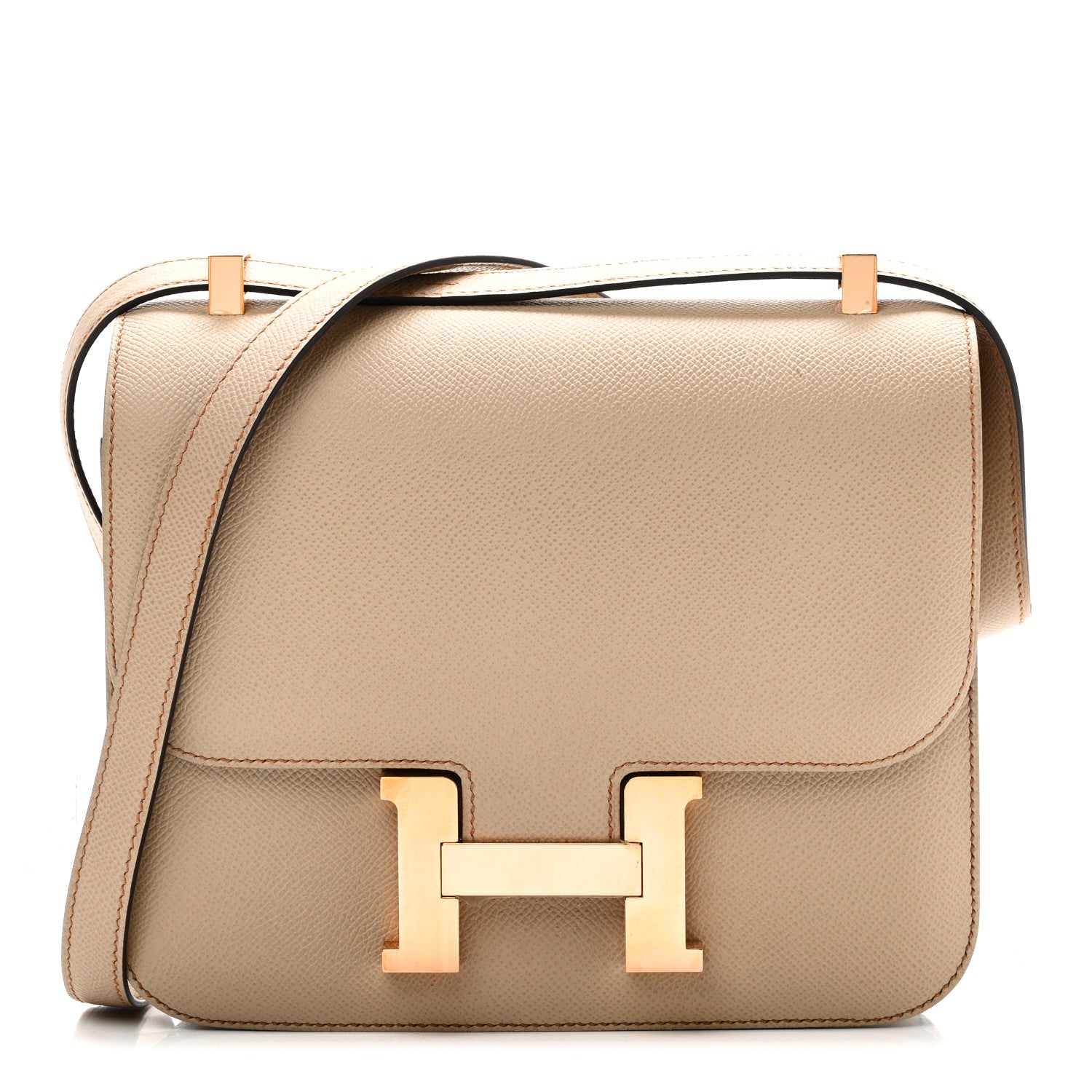 Hermes Epsom Horseshoe Constance 24 Trench Gold 1 of 11