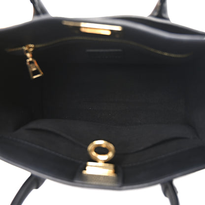 Louis Vuitton Calfskin Monogram On My Side PM Black 5 of 10