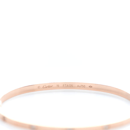Cartier 18K Pink Gold 10 Diamond Small LOVE Bracelet 19 3 of 4