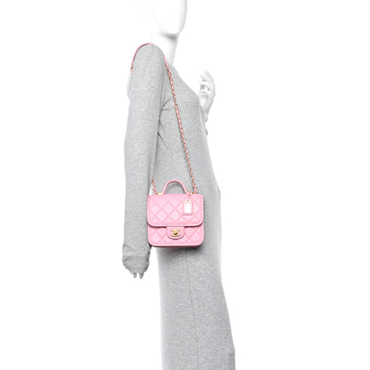 Chanel Caviar School Memory Mini Top Handle Flap Light Pink 2 of 11