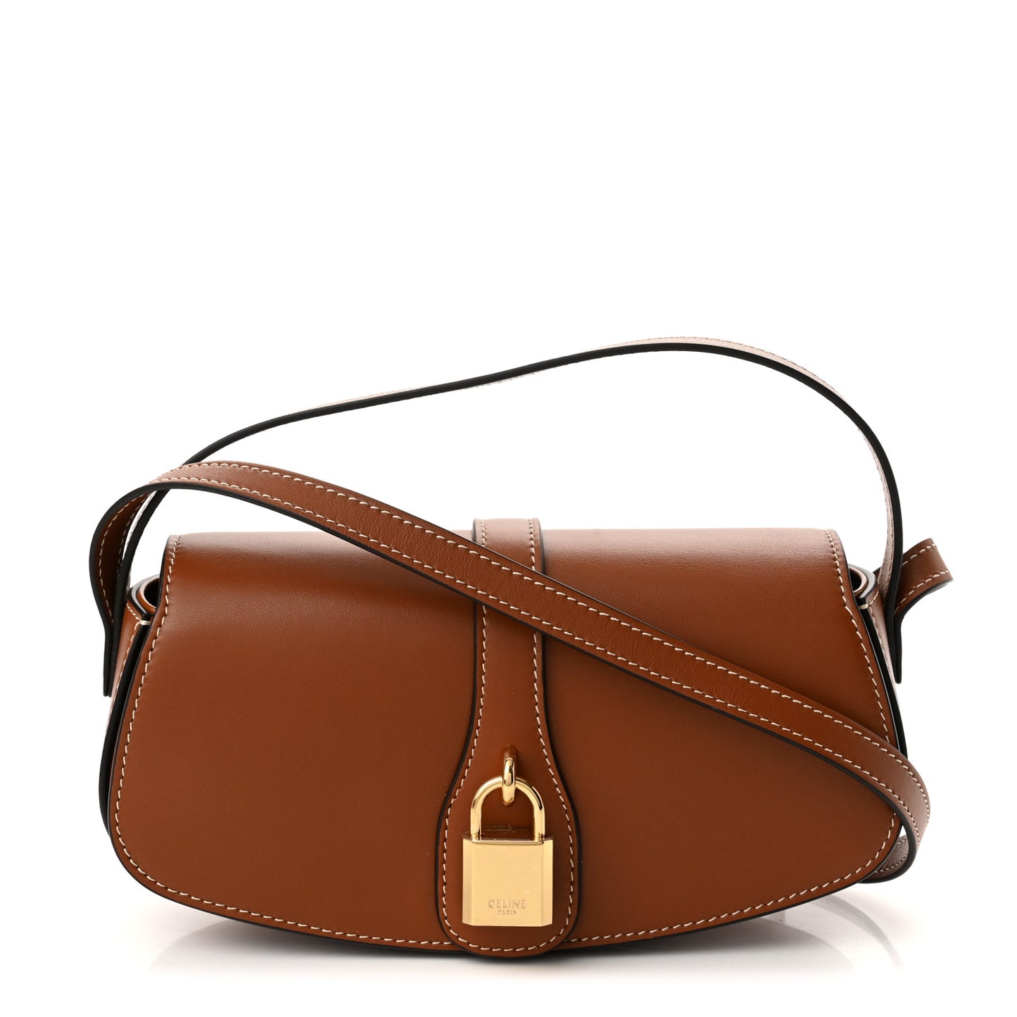 Smooth Calfskin Tabou Clutch On Strap Tan