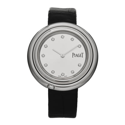 Piaget Stainless Steel Alligator Diamond 33mm Possession Quartz Watch 1 of 5