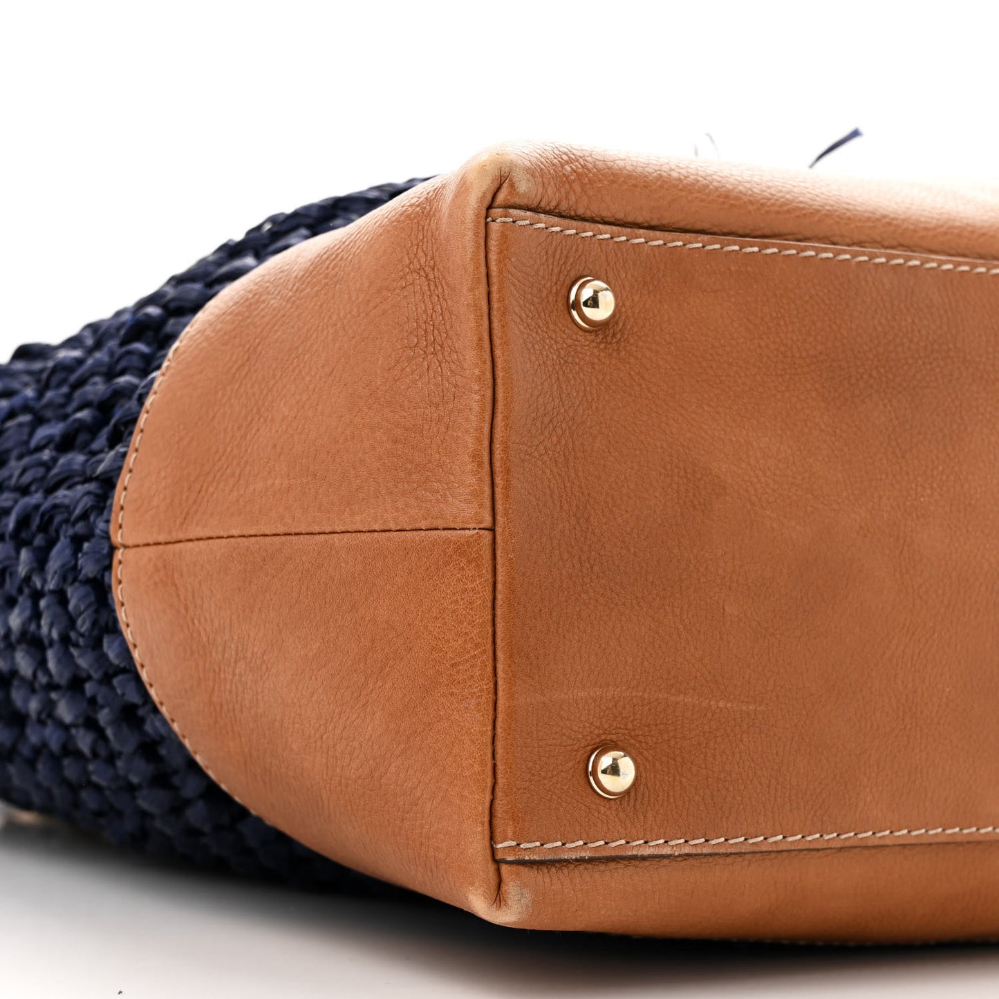 Raffia Large Santa Monica Tote Blue