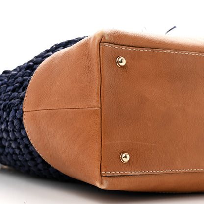 Gucci Raffia Large Santa Monica Tote Blue 9 of 16