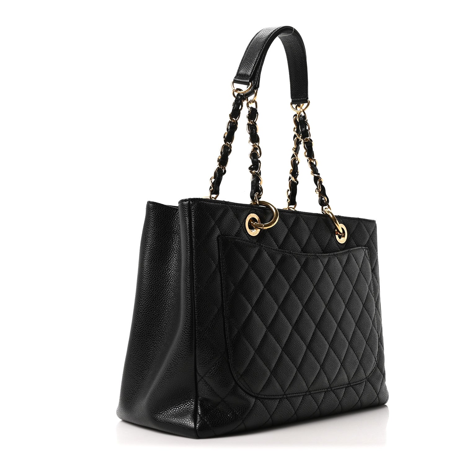 Chanel Caviar Quilted Grand Shopping Tote GST Black 3 of 10