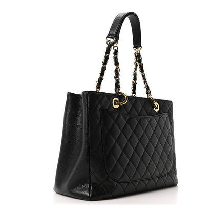 Chanel Caviar Quilted Grand Shopping Tote GST Black 3 of 10
