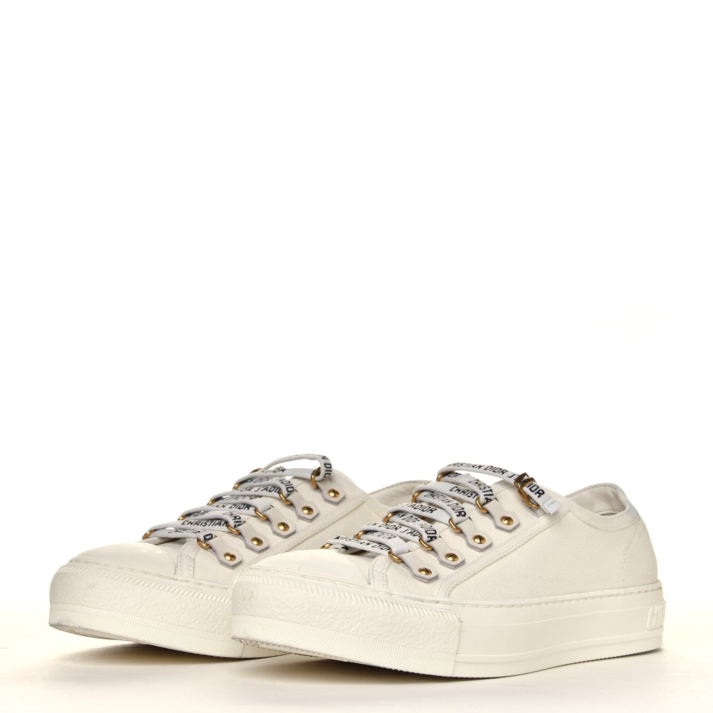 Canvas Walk'N'Dior Low Top Sneakers 38.5 Milk