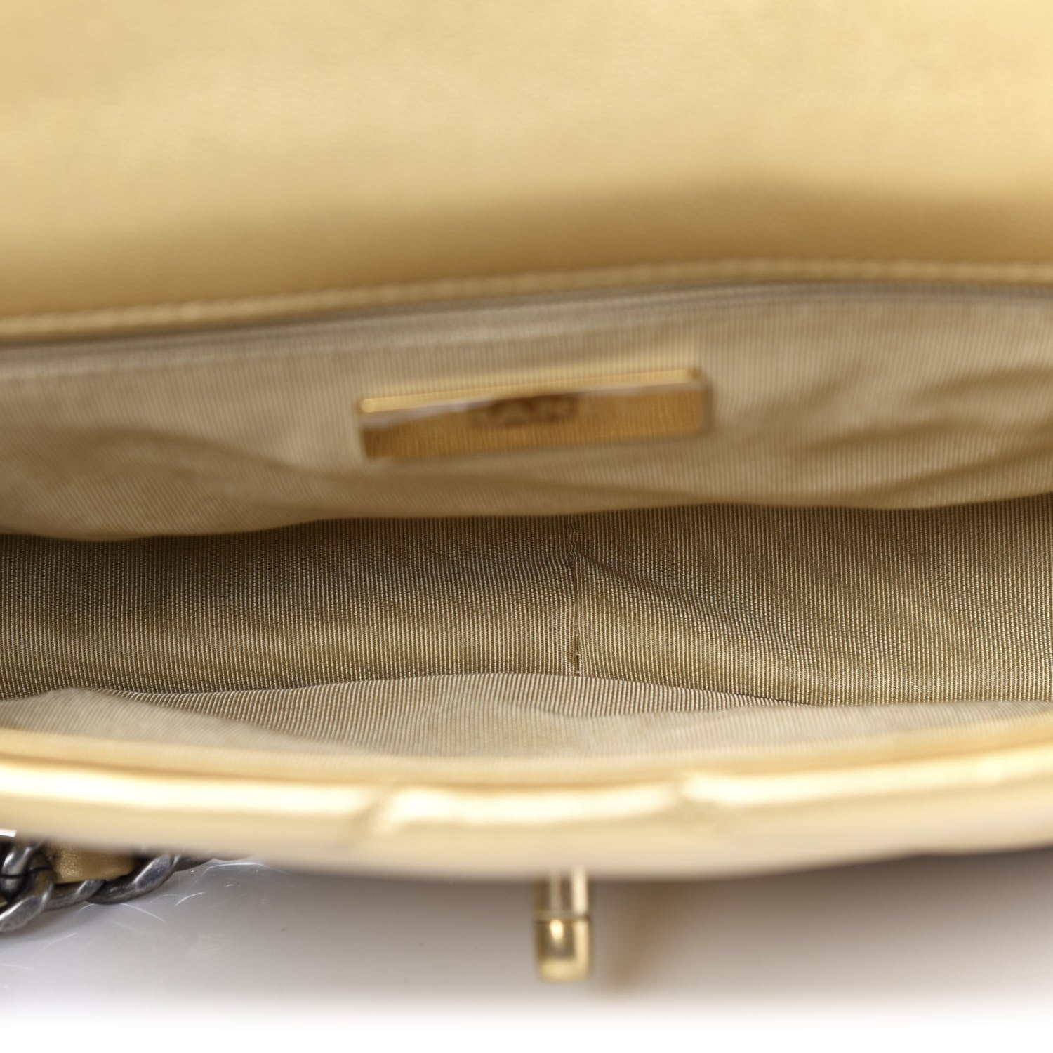 Chanel Metallic Goatskin Quilted Medium 19 Flap Gold 5 of 9